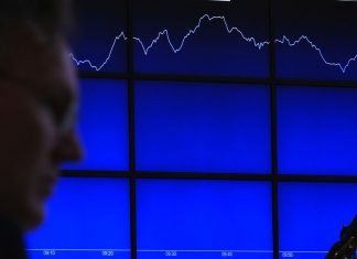 After a short respite, the stock markets falter again Vers 14h20 GMT (16h20 à Paris), le Dow Jones perdait 1,90 %, le S&P 500 2,40 % et le Nasdaq 3,09 %.
