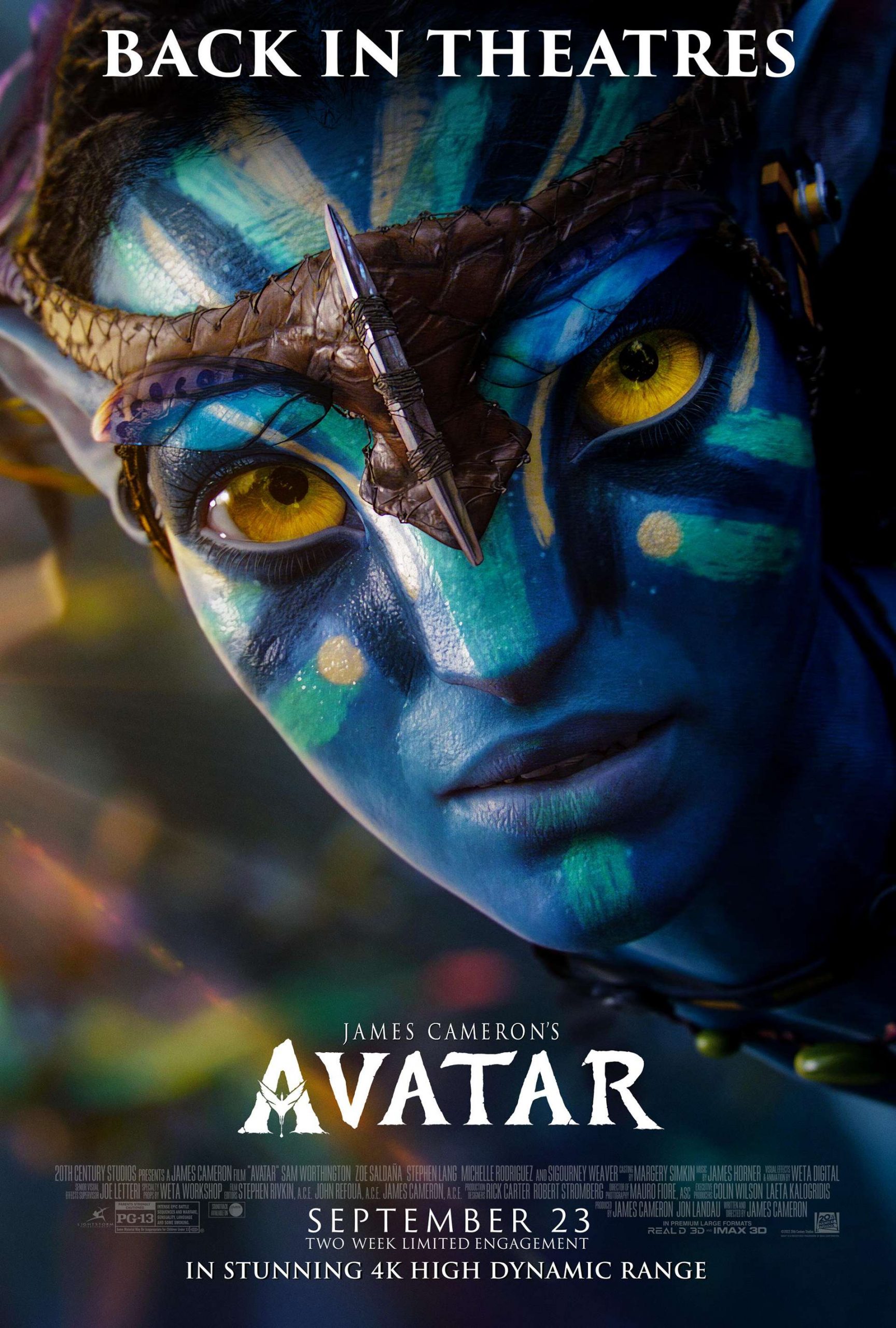 Avatar Re Release Poster Avatar movie