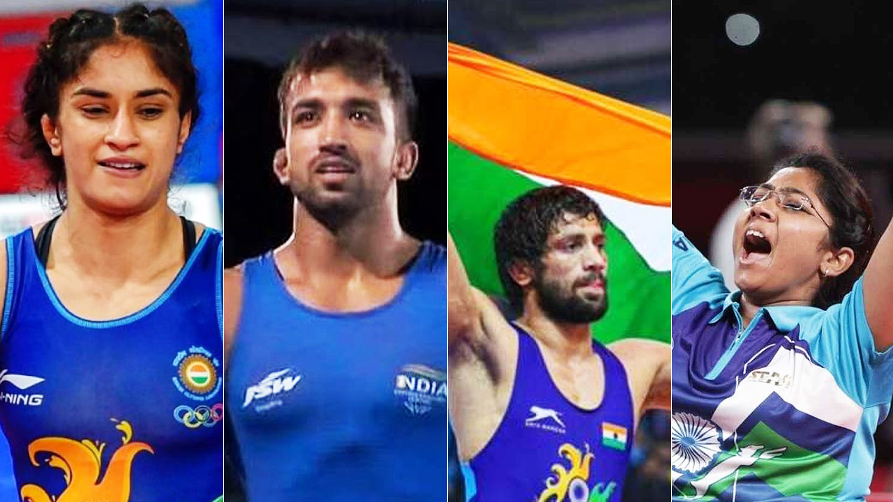  CWG 2022: Indian players shine, India got 4 gold on the 9th day  Commonwealth Games 2022 Ravi Dahiya Vinesh Phogat, Naveen and Bhavna Patel win gold medal at CWG 2022

