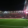 The interior of the stadium of Bundesliga club 1. FSV Mainz 05 is illuminated by a new LED lighting system during an evening game