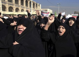 Iran: Women’s demonstration against the government Iranian women protest against government