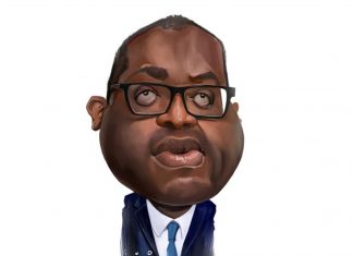 Kwasi Kwarteng | The echoes Caricature par ïoO, pour « Les Echos »