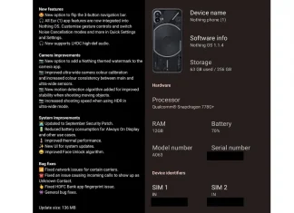 Nothing Phone 1 Get software update for Nothing OS 1.1.4 with major camera improvements, bug fixes, and more Nothing Phone 1 Update Gadgets360 Nothing OS 1.1.4