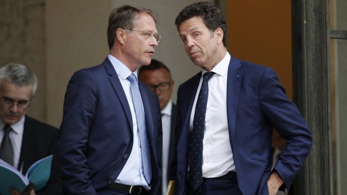 François Asselin et Geoffroy Roux de Bézieux, les présidents de la CPME et du Medef.