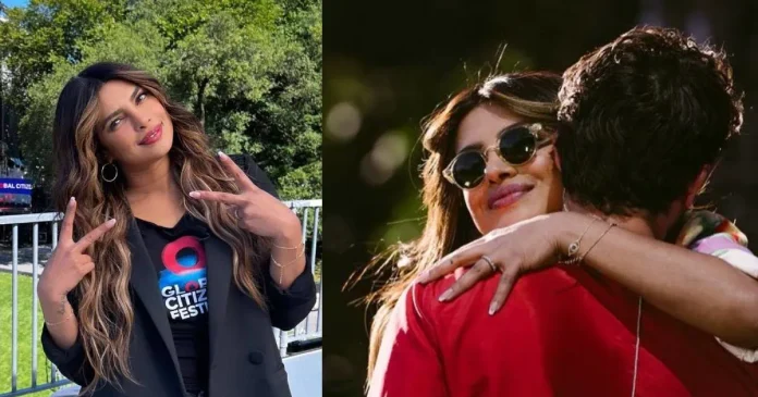 Priyanka Chopra and Nick Jonas got romantic at the Global Citizen event, the couple was seen kissing between the performances

