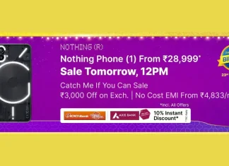 The Nothing Phone 1 to Be is available on Flipkart for Rs. 28,999 on September 20 Nothing Phone 1 to Be Available on Flipkart for Rs. 28,999 on September 20