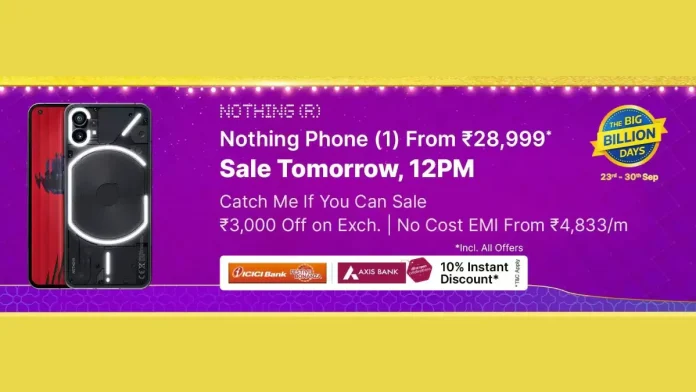 Nothing Phone 1 to Be Available on Flipkart for Rs. 28,999 on September 20