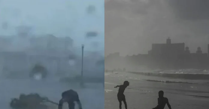  The reporter flew away in a severe storm!  Hardly survived in the wind speed of 241 KM/HR;  watch video

