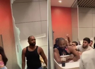 VIDEO: Woman refused to give number, man attacked with ax! fight in a restaurant VIDEO: Woman refused to give number, man attacked with ax! fight in a restaurant