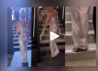 Video of Kim Kardashian in silver gown goes viral on the internet, people trolling the actress Video of Kim Kardashian in silver gown goes viral on the internet, people trolling the actress