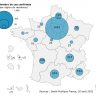 Figure 1. Confirmed monkeypox cases (n=2,739 cases) by region of residence (or by reporting region when region of residence is unknown), France, May-August 2022 (data as of 08/16/2022 – 12:00 p.m.)