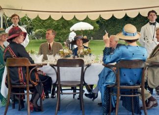 33rd British Film Festival: Dinard uninhibited! Colin Firth (right), Olivia Colman (left) and the beautiful English crockery from 'Mothering Sunday'.