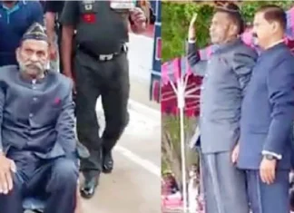 Anand Mahindra shared the video of Sub Major Swami ABN व्हीलचेअरवरून उठत 100 वर्षीय लष्करी अधिकाऱ्याने ठोकला कडक सॅल्यूट, पाहा VIDEO