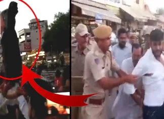 Congress ran away for Vaibhav Gehlot movement, BJP’s statue of Vaibhav Gehlot was brought ABN अखंड वेडेपणा! आंदोलनासाठी आणलेला भाजपचा पुतळा काँग्रेसनं पळवला