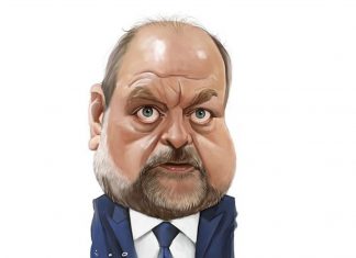 Eric Dupond-Moretti | The echoes Caricature par ïoO, pour « Les Echos »