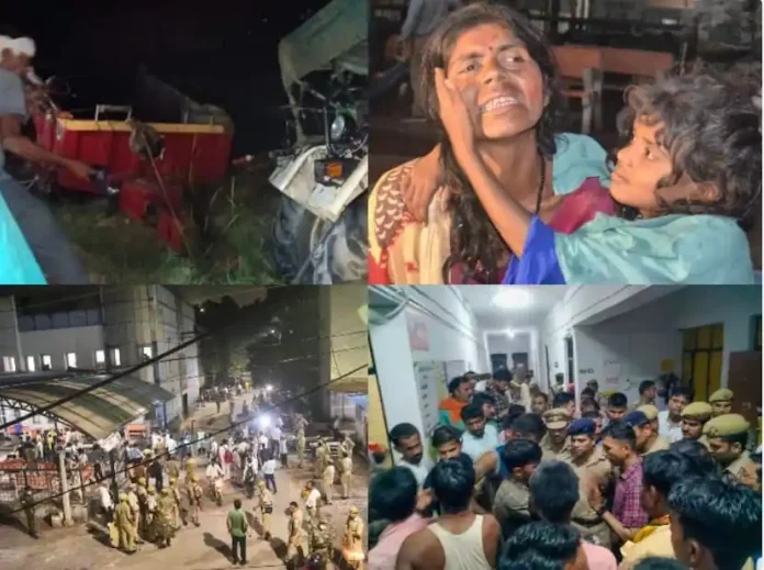  Kanpur Road Accident Twenty Five Dead A Tragic-Road-Accident-In-Kanpur-View-Photos-|  Kanpur Road Accident: The horrific reality of the accident in Kanpur;  Local people's outrage outside the hospital, see heart-wrenching pictures

