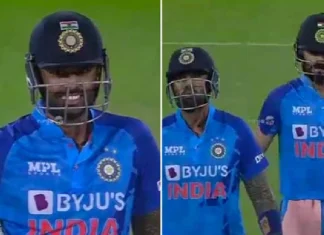 Virat Kohli sacrificed for Suryakumar Yadav’s reaction after it went viral विकेट जाण्यासाठी विराट जबाबदार? आऊट झाल्यानंतर Suryakumar Yadav ची रिएक्शन व्हायरल!